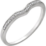 14K White .06 CTW Diamond Band for 4mm Round Ring