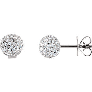 Pavé Ball Stud Earrings