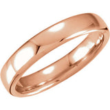 14K White 3.5mm Euro-Style Light Comfort-Fit Wedding Band Size 11.5