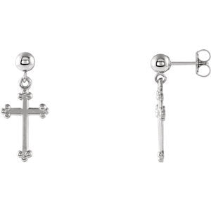 Cross & Ball Earrings