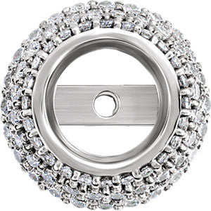 14K White .31 CTW Diamond Pre-set Halo-Style Trim