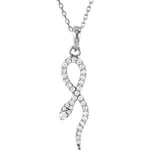 14K Rose 1/6 CTW Diamond 16" Necklace