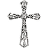 14K Yellow .025 CTW Diamond Cross Pendant