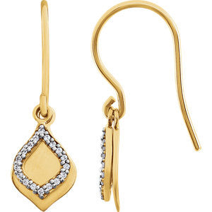 14K Yellow 1-10 CTW Diamond Earrings