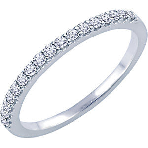 14K White 1/6 CTW Diamond Band for 5.8mm Round Ring