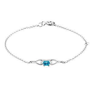 Sterling Silver December Birthstone Bracelet