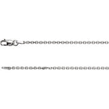 Sterling Silver 1.75mm Solid Diamond-Cut Cable 16" Chain