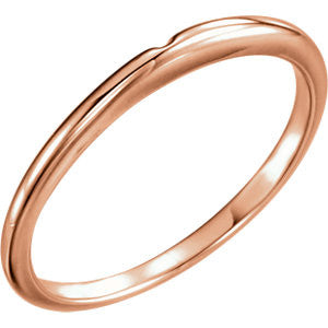 14K Rose #2 Band with One-Notch