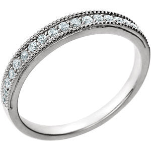 14K White 1-5 CTW Diamond Band