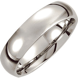 Cobalt 6mm Slightly Domed Band Size 12.5