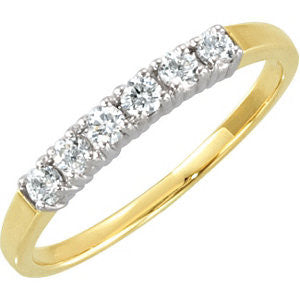 14K Yellow 1-4 CTW Diamond Anniversary Band