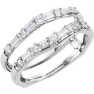 14K White 1/2 CTW Diamond Ring Guard