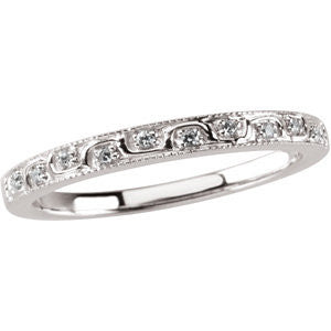 14K White .07 CTW Bridal Band