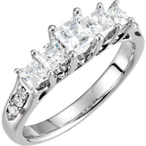 14K White 1 CTW Diamond Anniversary Band