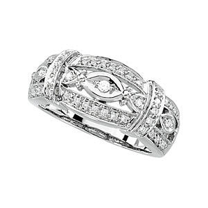 14K White 1-4 CTW Diamond Ring