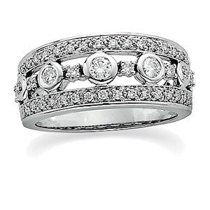 14K White 1-2 CTW Diamond Bridal Anniversary Band