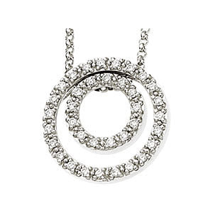 14K White 1-4 CTW Diamond 18" Necklace