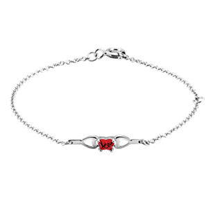 Sterling Silver July Birthstone Bracelet