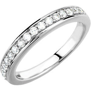 14K White 1-3 CTW Diamond Band for 4.5mm Engagement Ring