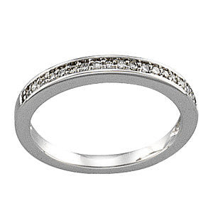 14K White 1-6 CTW Diamond Band for 3.8mm Engagement Ring