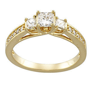 14K Yellow 7-8 CTW Diamond Engagement Ring