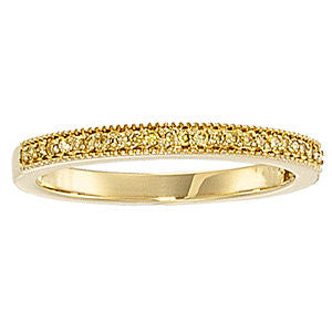 14K Yellow 1-8 CTW Yellow Diamond Anniversary Band