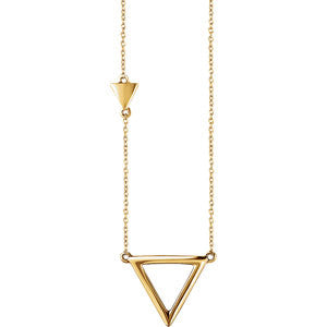 14K Yellow Triangle 18" Necklace