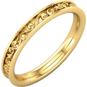 14K Yellow Sculptural-Inspired Band