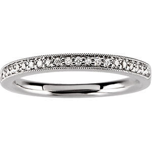 14K White 1-8 CTW Diamond Band