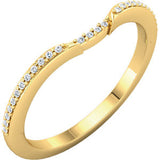 14K White .07 CTW Diamond Band