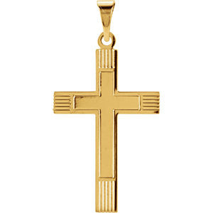 14K Yellow 22x14mm Cross Pendant