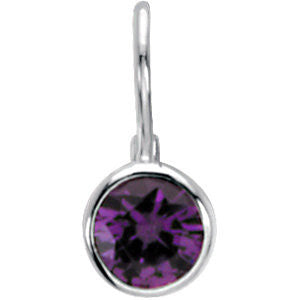 Sterling Silver June Birthstone 11.5x4.5mm Hook Charm-Pendant