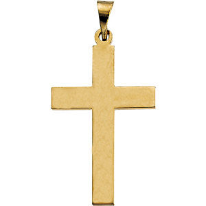 14K Yellow 22x14mm Cross Pendant