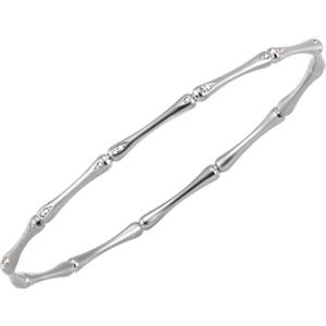 14K White 60mm 1-6 CTW Diamond Bracelet