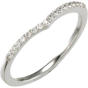 14K White 1-8 CTW Diamond Band