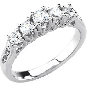 Platinum 1 CTW Diamond Anniversary Band