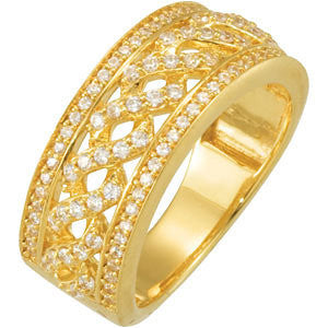 14K Yellow 5-8 CTW Diamond Anniversary Band