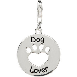 Heart U Back&trade; Dog Lover Paw Charm