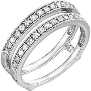 14K White 1-3 CTW Diamond Ring Guard