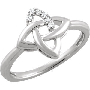 Sterling Silver .06 CTW Diamond Ring