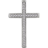 14K Yellow 1/4 CTW Diamond Cross Pendant