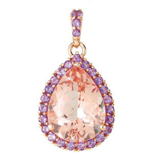 Morganite & Amethyst Pendant