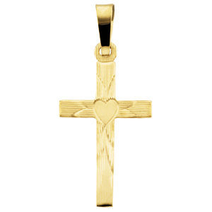 Cross with Heart Pendant