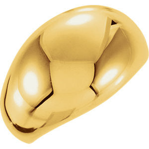 14K Yellow 10mm Metal Fashion Ring