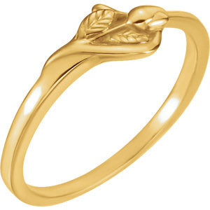 14K Yellow Size 06.00 The Unblossomed Rose® Ring