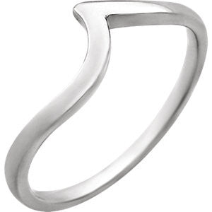 14K White Band for 4mm Round Ring