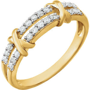 14K Yellow & White 1-4 CTW Diamond Ring