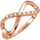 14K White .05 CTW Diamond Infinity-Inspired Ring