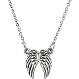 14K Yellow Angel Wings 16-18" Necklace