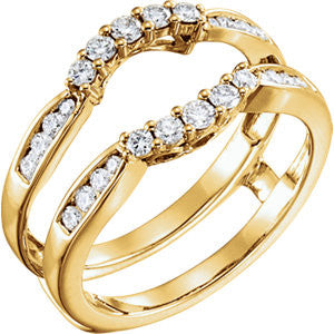 14K White 1/2 CTW Diamond Ring Guard